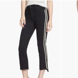 Mother Women's Denim Insider Crop Step Fray Kick Flare Jeans-Guilty Racer Sz 28